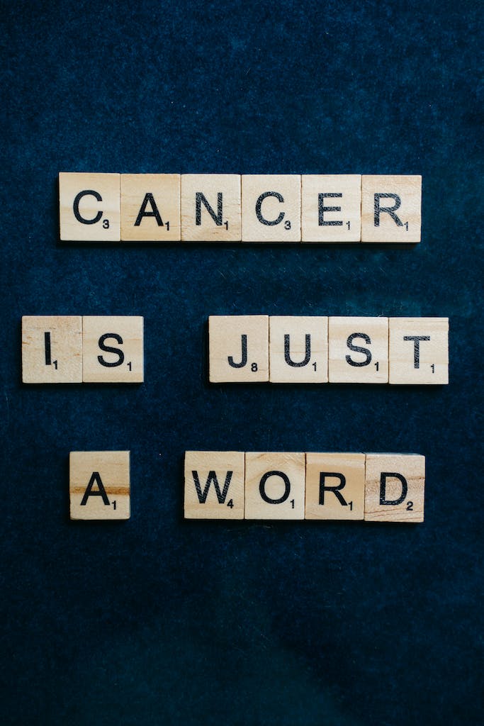 Cancer Quote on Blue Background